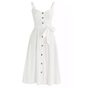New J.Crew Classic Button Cotton Poplin Sundress Size 14